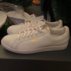 Puma men’s sneakers shoes size 12 White & gold